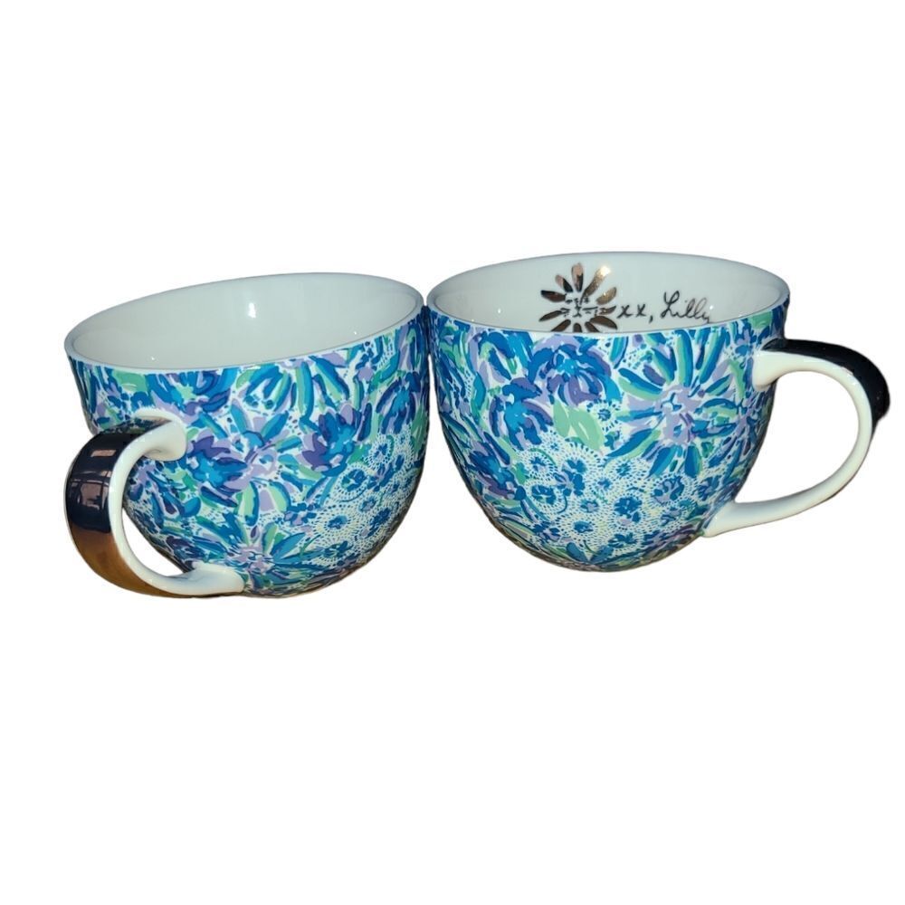 Lilly Pulitzer 2 coffee/ tea cups mugs